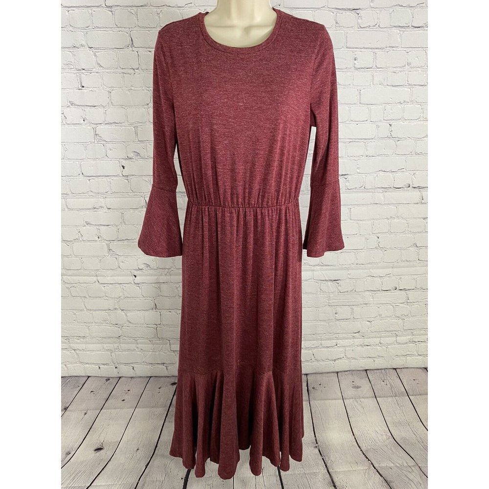 Joe Fresh Bell Sleeve Long A Line Drop Waist Dress M
